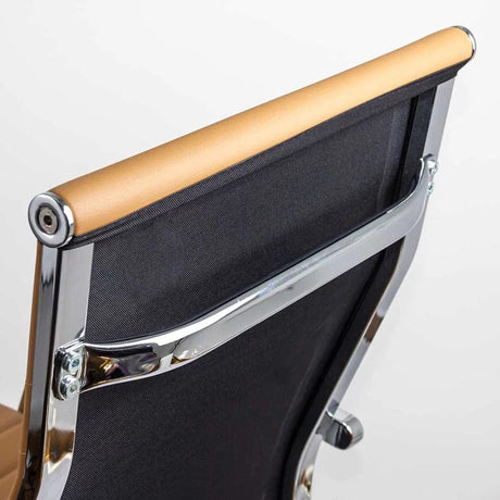 Scaun birou piele cadru otel reglaj balans OFF319 Cordial