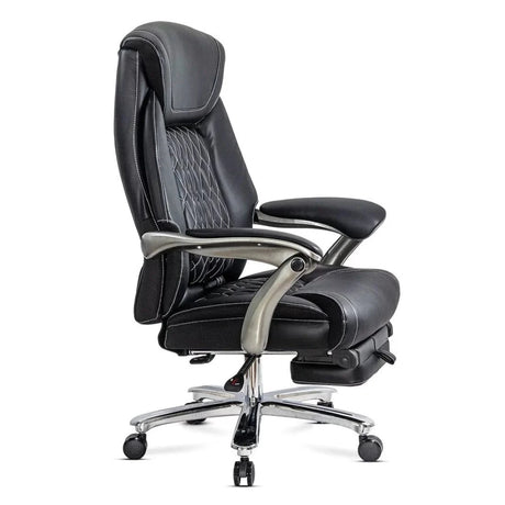 Scaun birou piele relaxare cadru otel 150 kg OFF950 Avi NEGRU