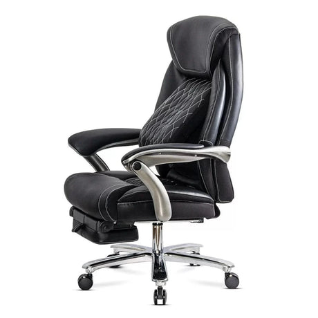 Scaun birou piele relaxare cadru otel 150 kg OFF950 Avi NEGRU