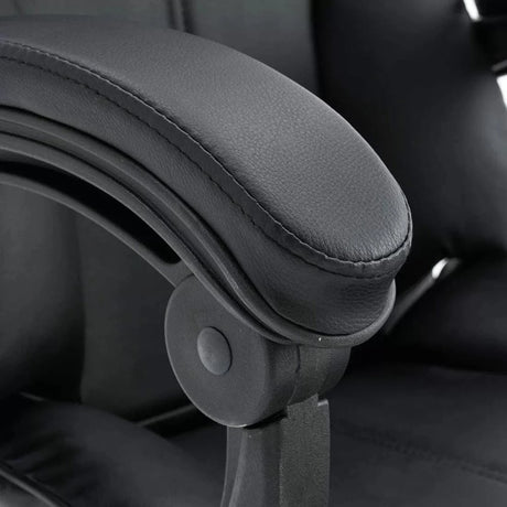 Scaun birou relaxare piele rabatabil cadru otel OFF4151 Oak