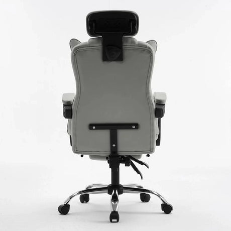 Scaun birou relaxare piele rabatabil cadru otel OFF4151 Oak