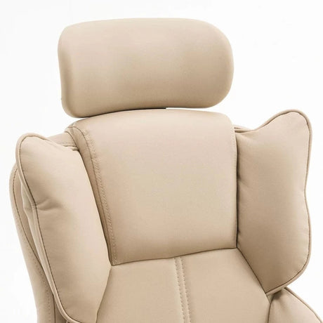 Scaun birou relaxare piele rabatabil cadru otel OFF4151 Oak