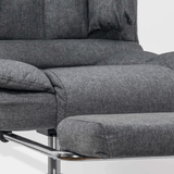 Scaun birou relaxare stofa rabatabil cadru otel OFF415F Plum