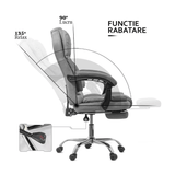 Scaun birou relaxare stofa rabatabil cadru otel OFF415F Plum