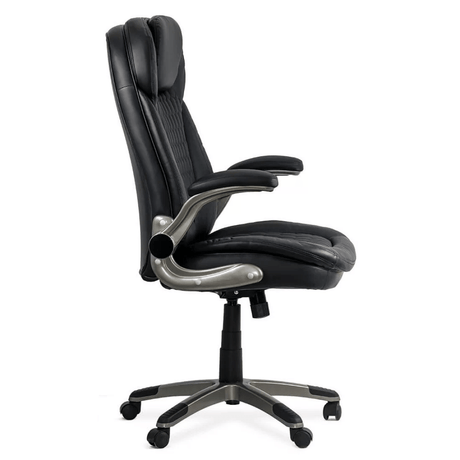 Scaun directorial piele 130 kg brate rabatabile OFF320 Hive NEGRU