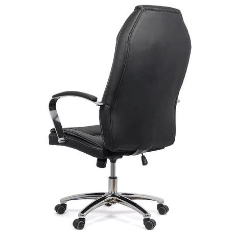 Scaun directorial piele cadru otel cromat 150kg OFF313 Foyer