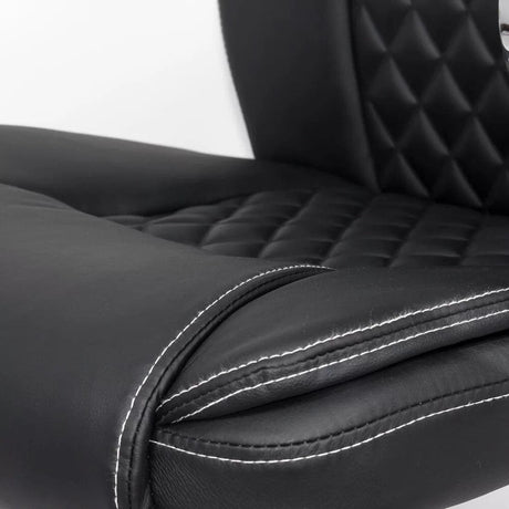 Scaun directorial piele cadru otel cromat 150kg OFF313 Foyer