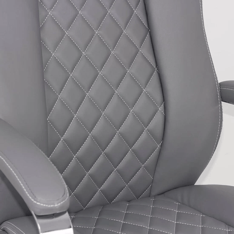 Scaun directorial piele cadru otel cromat 150kg OFF313 Foyer