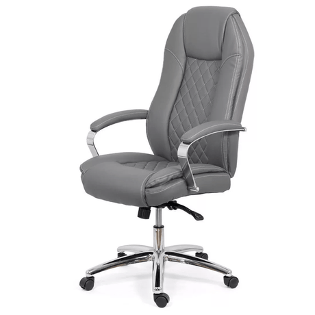 Scaun directorial piele cadru otel cromat 150kg OFF313 Foyer