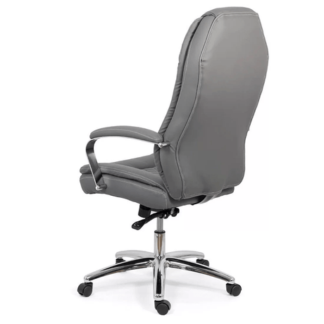 Scaun directorial piele cadru otel cromat 150kg OFF313 Foyer