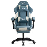 Scaun gaming stofa relaxare mecanism balans OFF295 Nio BLEU