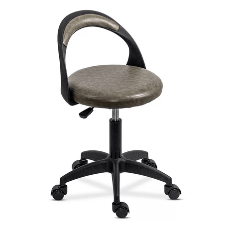 Scaun laborator piele mobil cadru reglabil OFF1020 Robin GRI INCHIS