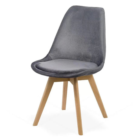 Scaun living catifea buretat cadru lemn fag BUC242V Iceland