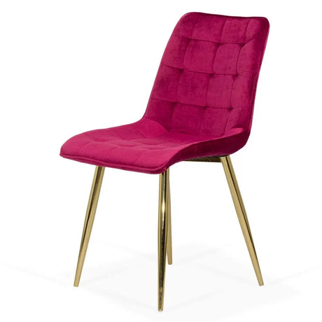 Scaun living catifea buretat cadru metalic auriu BUC252 Gold