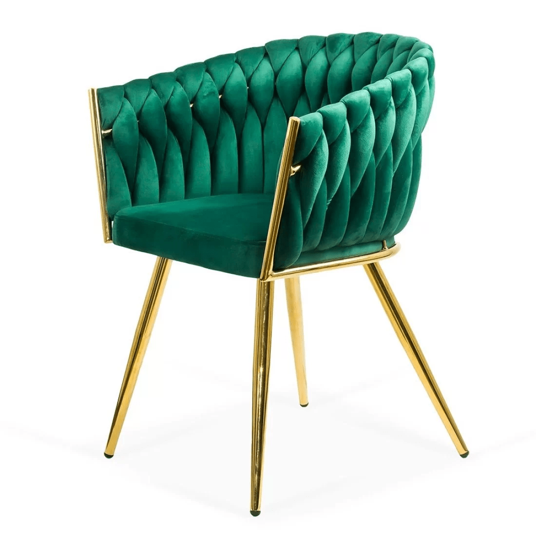 Scaun living catifea buretat cadru metalic auriu BUC261 Lyre