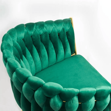 Scaun living catifea buretat cadru metalic auriu BUC261 Lyre