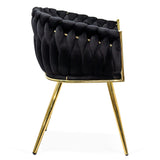 Scaun living catifea buretat cadru metalic auriu BUC261 Lyre