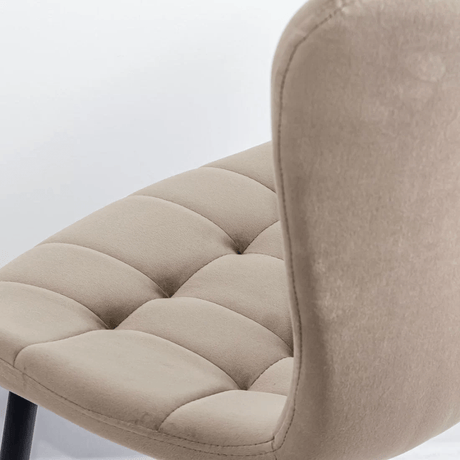 Scaun living catifea buretat cadru metalic negru BUC247 Azul