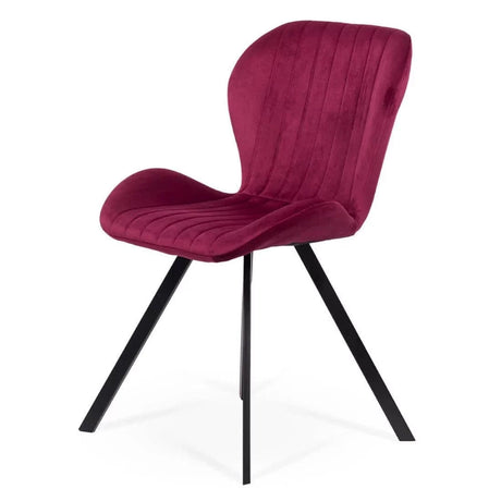 Scaun living catifea buretat cadru metalic negru BUC248 Roi