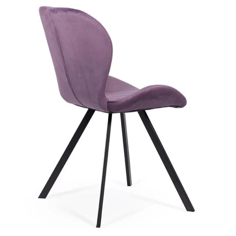 Scaun living catifea buretat cadru metalic negru BUC248 Roi