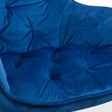 Scaun living catifea buretat cadru metalic negru BUC257 Ines