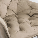 Scaun living catifea buretat cadru metalic negru BUC257 Ines