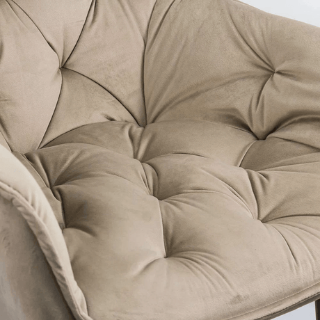 Scaun living catifea buretat cadru metalic negru BUC257 Ines