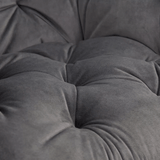 Scaun living catifea buretat cadru metalic negru BUC257 Ines