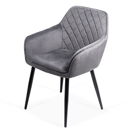 Scaun living catifea buretat cadru metalic negru BUC258 Aden