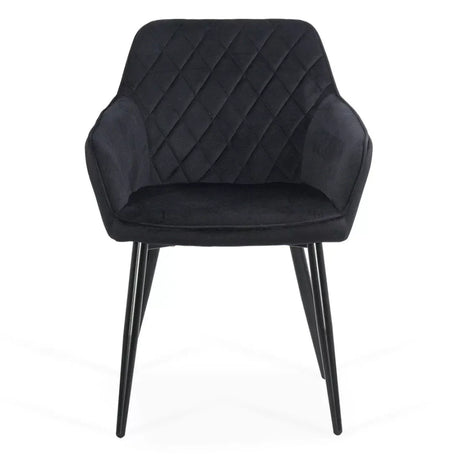 Scaun living catifea buretat cadru metalic negru BUC258 Aden