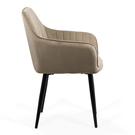 Scaun living catifea buretat cadru metalic negru BUC259 Dean