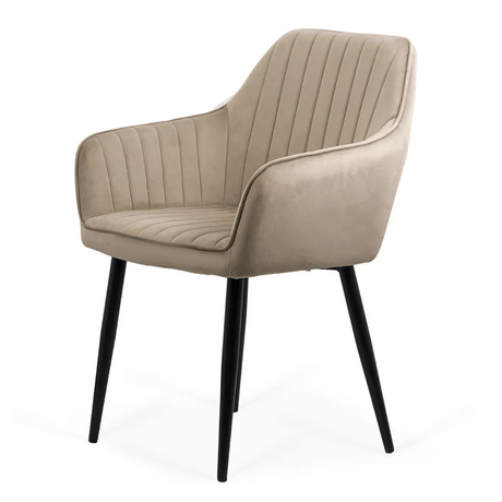 Scaun living catifea buretat cadru metalic negru BUC259 Dean