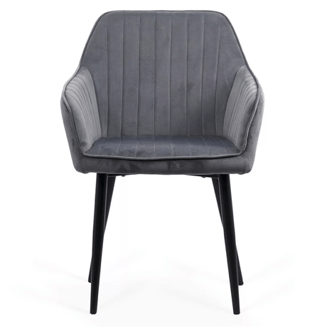 Scaun living catifea buretat cadru metalic negru BUC259 Dean