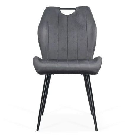 Scaun living catifea buretat cadru otel negru BUC204 Oaks