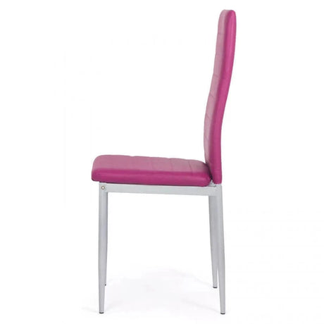 Scaun living piele buretat cadru metalic gri BUC263 Trendy