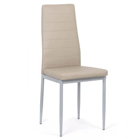 Scaun living piele buretat cadru metalic gri BUC263 Trendy BEJ