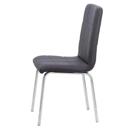 Scaun living piele buretat cadru otel cromat BUC230 Garden