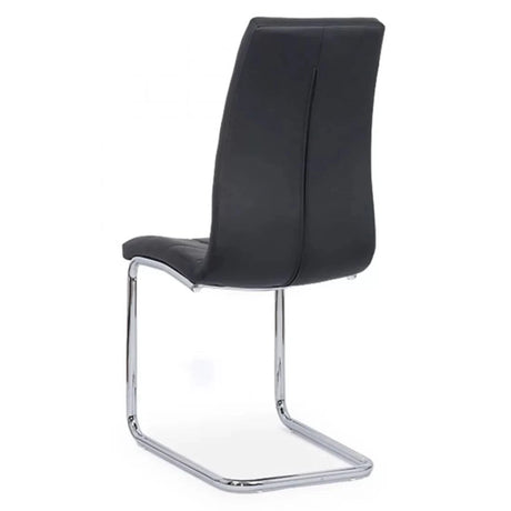 Scaun living piele buretat cadru otel cromat BUC231S Lexi