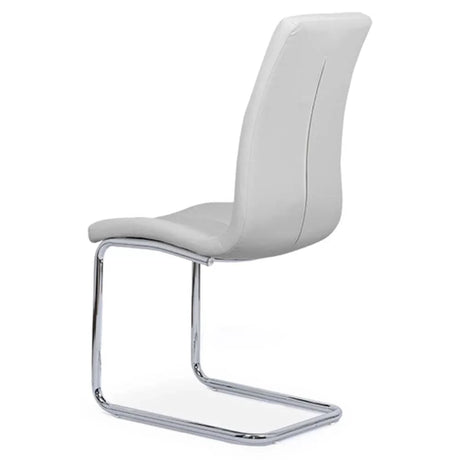 Scaun living piele buretat cadru otel cromat BUC231S Lexi