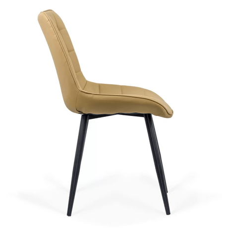 Scaun living piele cadru metalic negru BUC206P D'Ivoire