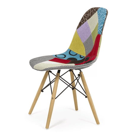 Scaun living stofa buretat cadru lemn fag BUC232C Happy Multicolor