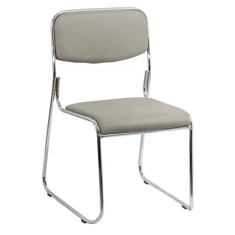 Scaun conferinta piele cadru suprapozabil HRC604 Lightex GRI DESCHIS