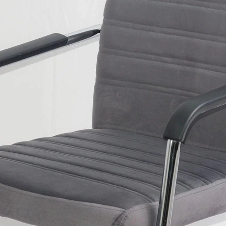 Scaun vizitatori catifea cadru cromat fix OFF833V Atrium