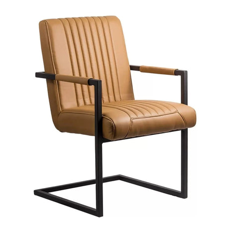 Scaun vizitatori piele fix cadru negru mat OFF834 Solitude BEJ