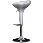Scaune de bar albe tripolimer cadru cromat ABS101 Sparkling Fun