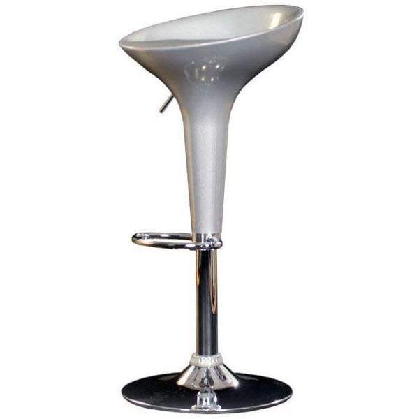 Scaune de bar albe tripolimer cadru cromat ABS101 Sparkling Fun