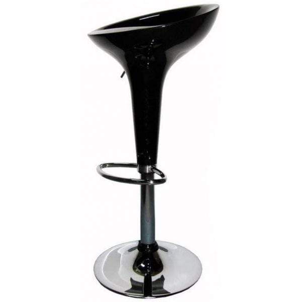 Scaune de bar albe tripolimer cadru cromat ABS101 Sparkling Fun
