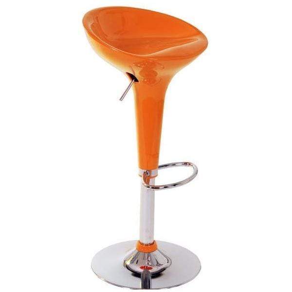 Scaune de bar albe tripolimer cadru cromat ABS101 Sparkling Fun