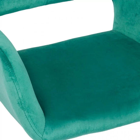 Scaun birou catifea buretat cadru cromat reglabil OFF380 Aero Retro