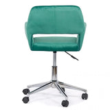 Scaun birou catifea buretat cadru cromat reglabil OFF380 Aero Retro